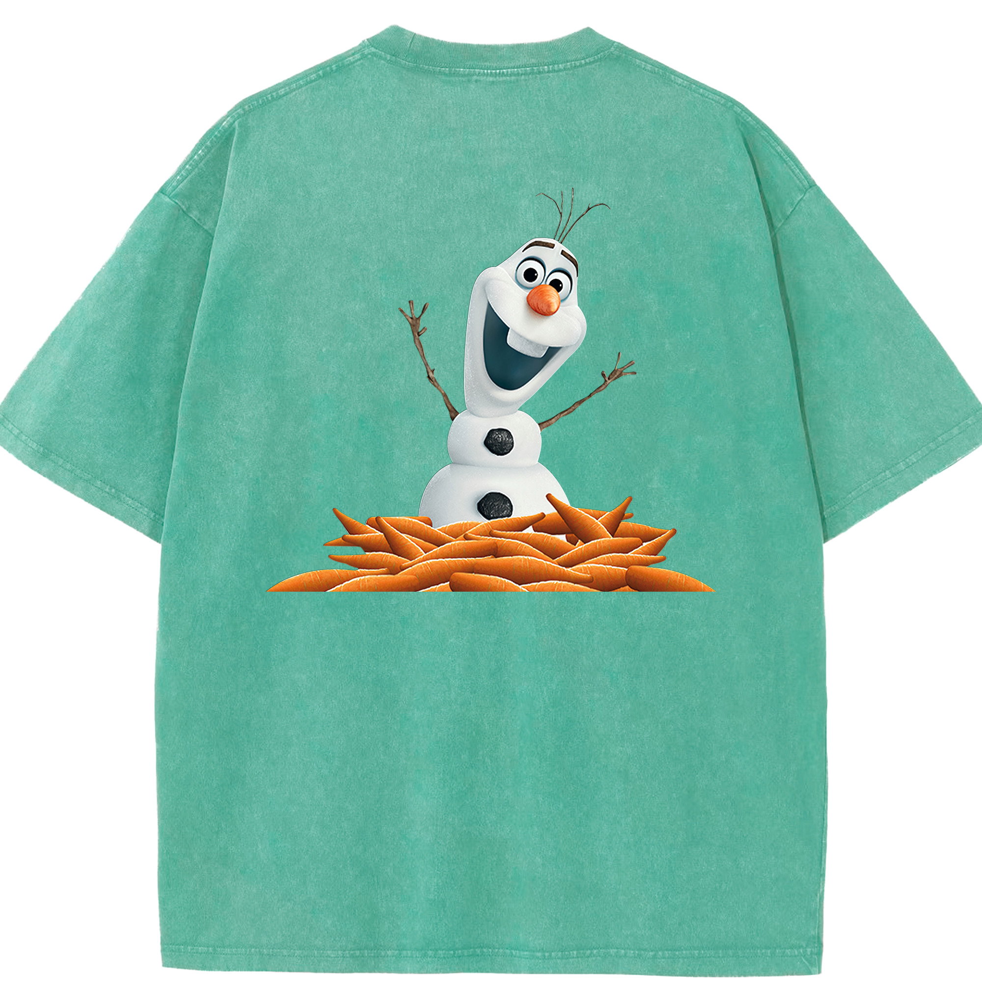 （画像用） アナと雪の女王 アンナ エルサ Frozen Anna Elsa 綿100% ヴィンテージ風 半袖Tシャツ（背面プリント）